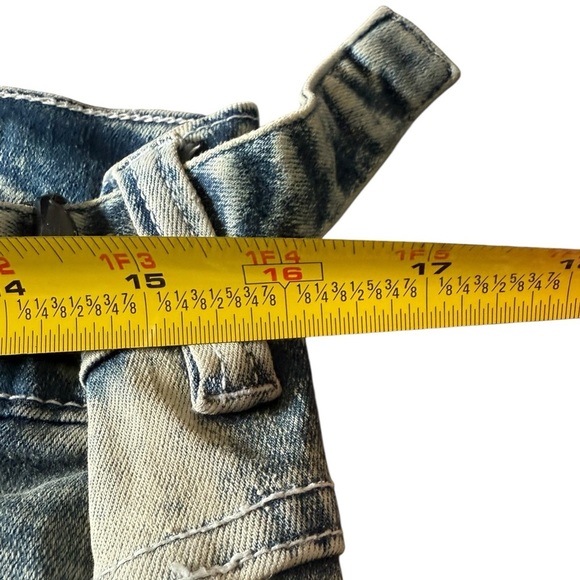 Stocked Up Distressed Acid Wash Cargo Jeans – Size 38 - Picture 5 of 6